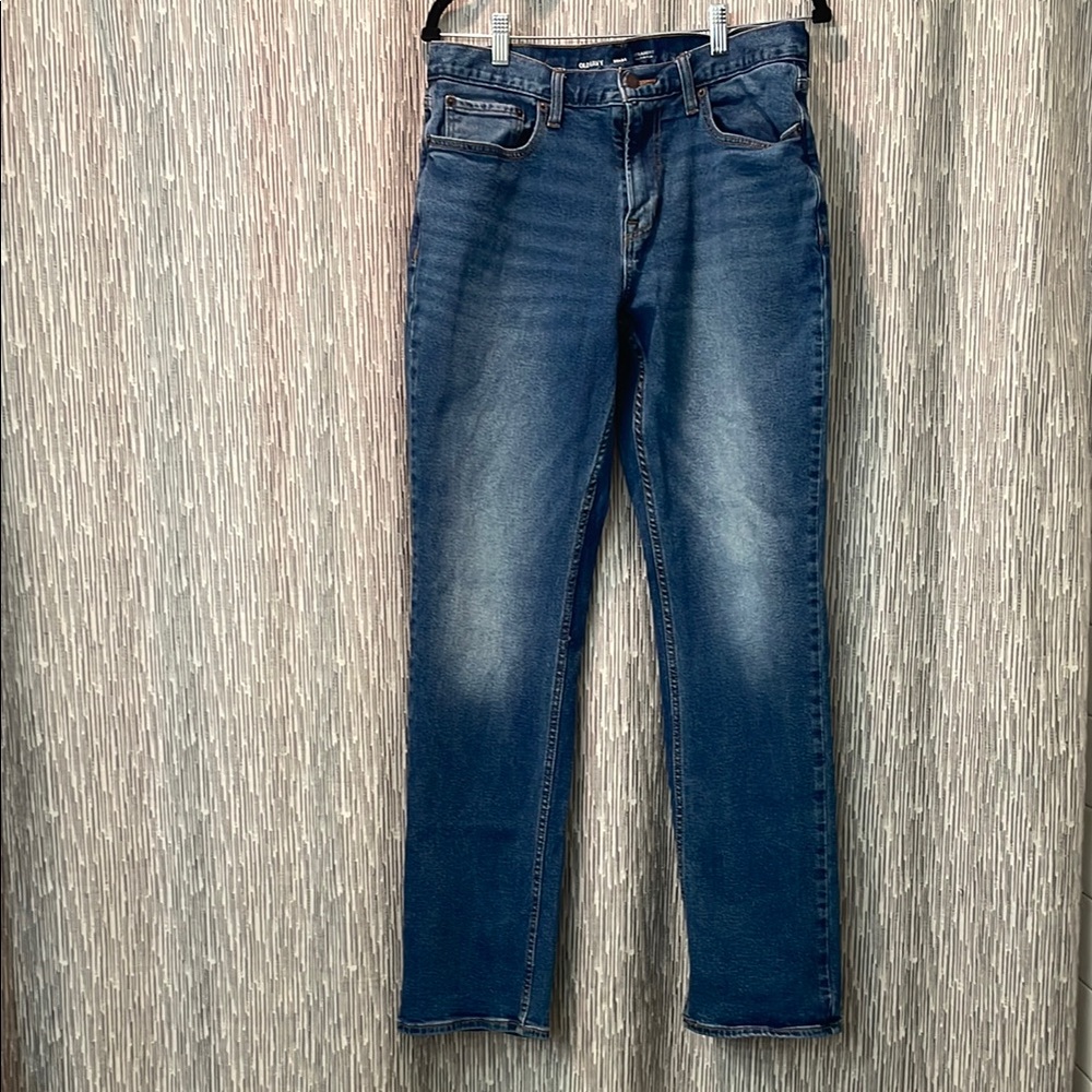 Men’s Old Navy Blue Straight Built-in FlexJeans with Classic Indigo Wash